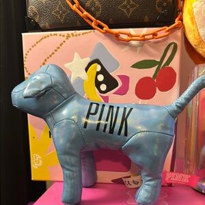 PINK Victoria's Secret Blue Dog Figurine